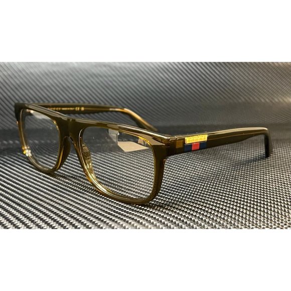 Gucci Brown Transparent 56mm Men's Eyeglasses - Picture 1 of 4